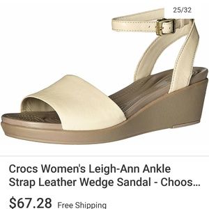 Croc ankle strap wedgesize 10/11